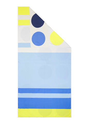 Reversible Quick Dry Beach Towel Yellow Dots